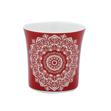 Abstract Lotus Pattern Cups | 160 ml | Set of 6 | Multiple Colors