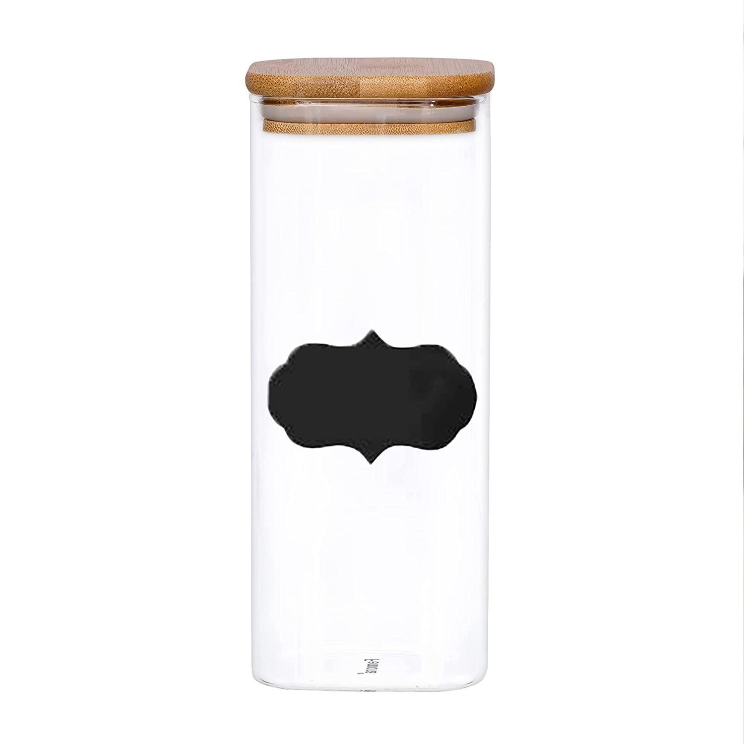 Glass Bamboo Lid Air Tight Jar | 1L