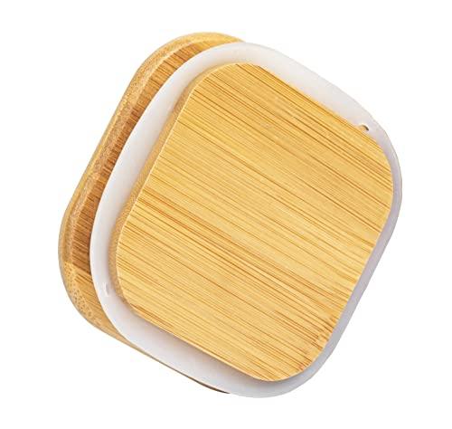 Glass Bamboo Lid Air Tight Jar | 450 ml | Set of 2