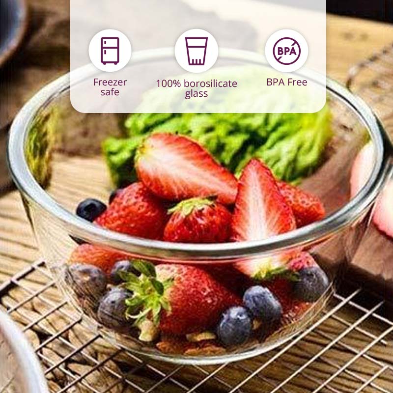 Borosilicate Mixing Bowls & Serving Casseroles Combo | Set of 4
