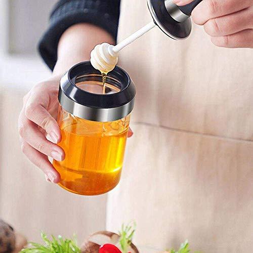 Honey Storage Jar with Dipper | 250 ml | Single, Set of 2, Set of 4