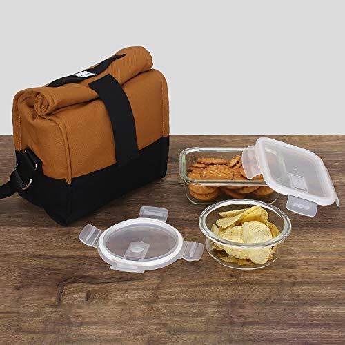 Glass Container Lunch Box | Set of 3 (1 Rectangle + 2 Round)