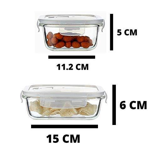 Glass Container Lunch Box | Set of 3 | Multiple colours