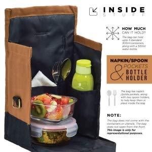 Borosilicate Glass Round Container Camel Black Lunch Box | 380ml | Set of 2