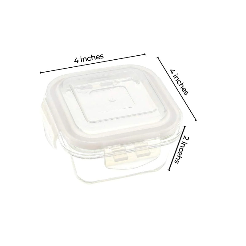 Glass Mini Food Storage Air-Tight Container | 180 ml | Set of 3