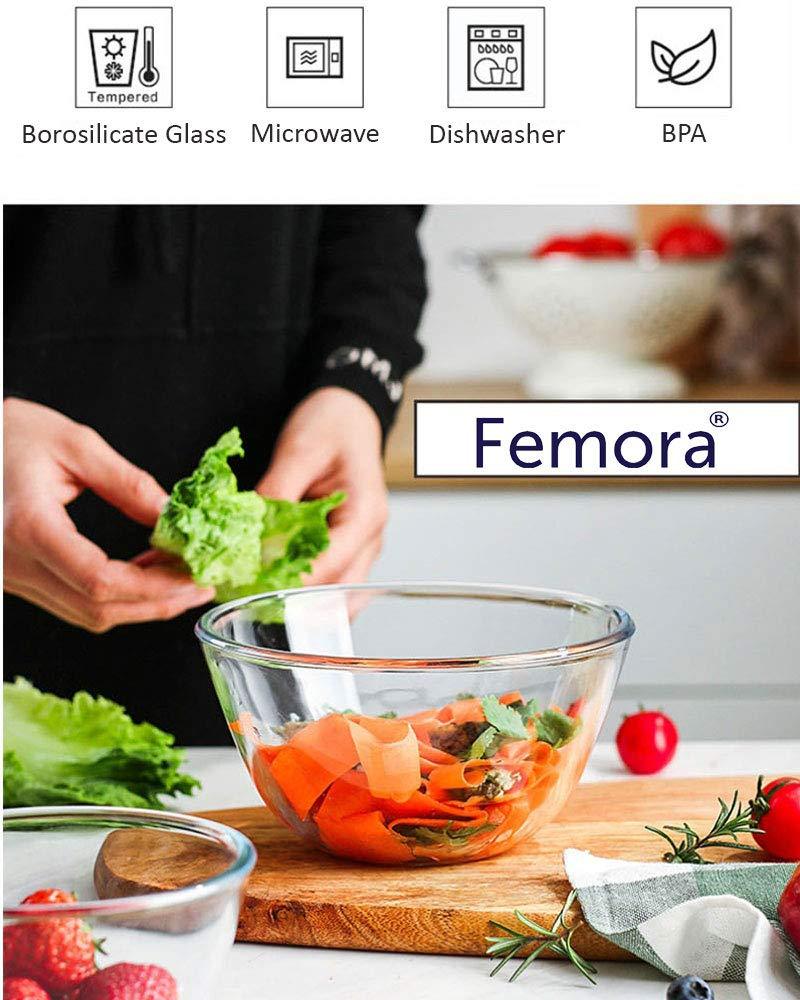 Borosilicate All-Purpose Mixing Bowls | Mixed size Combo- Set of 4 (400ml, 700ml, 1L, 1.6L)