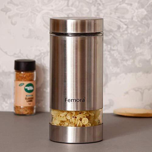 Metallic Clear Glass Kitchen Storage Jars | 1.3L