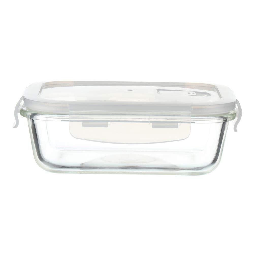 Borosilicate Glass Rectangle Food Storage Container with Air Vent Lid | 400 ml | Set of 3