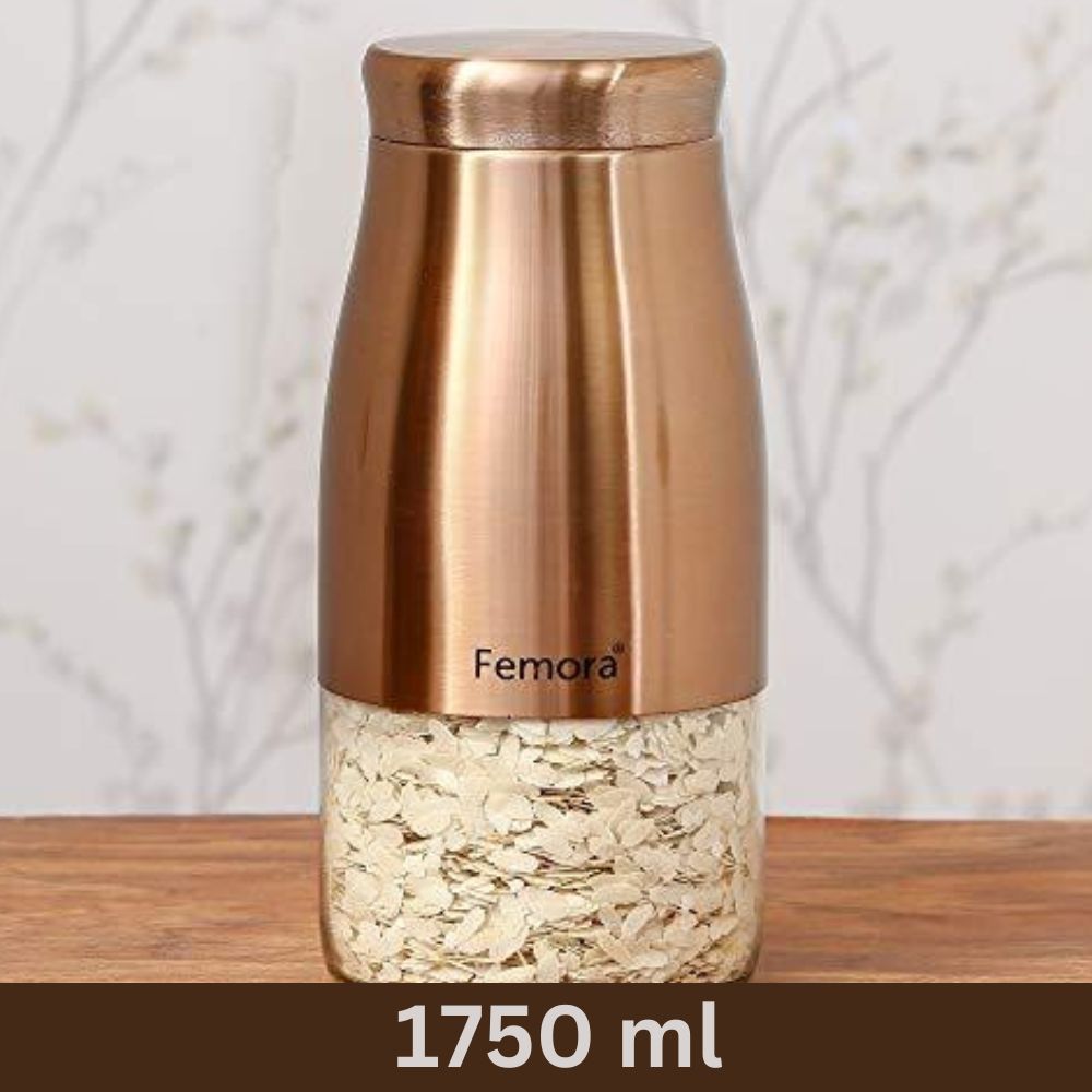 Clear Glass Rose Gold Storage Jar | 900ml, 1.3L & 1.7L
