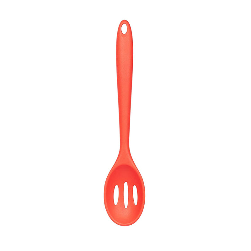 Red Virgin Silicone Slotted Spoon with Grip Handle