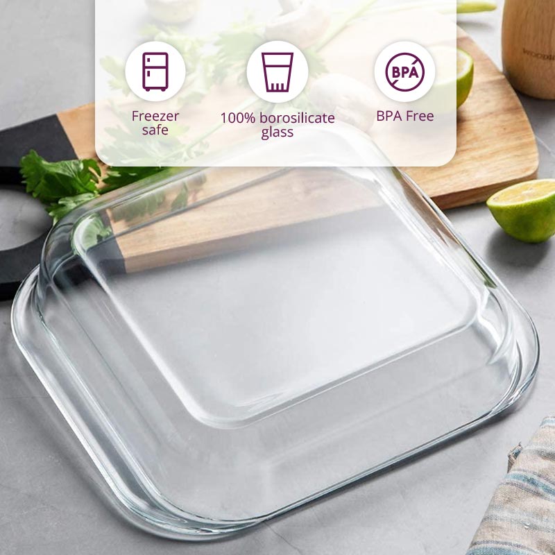 Borosilicate Glass Square Baking Dish | 1.7L & 900 ml