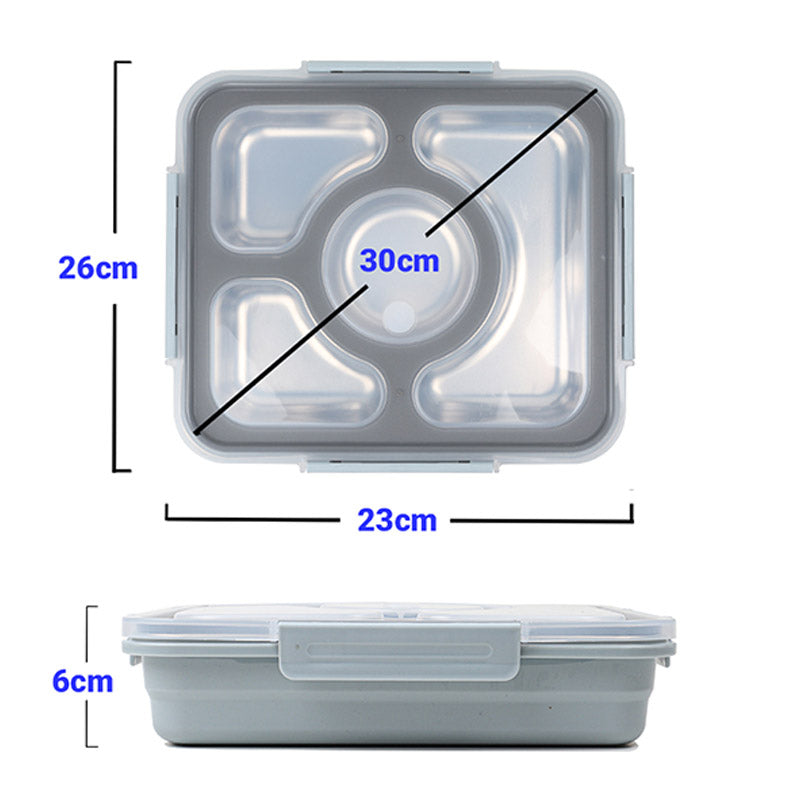 High Stainless Steel Lunch Box | 4 Compartments