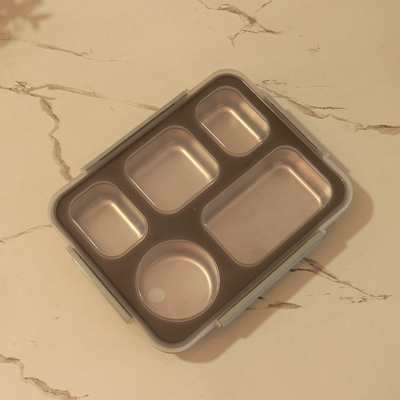 High Steel Rectangle Lunch Box | 5 Compartments