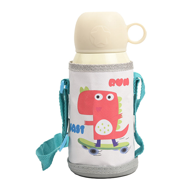 Kids Thermos Flask Vacuum Insulated Steel Hot & Cold Water Bottle With Bag | 550ML