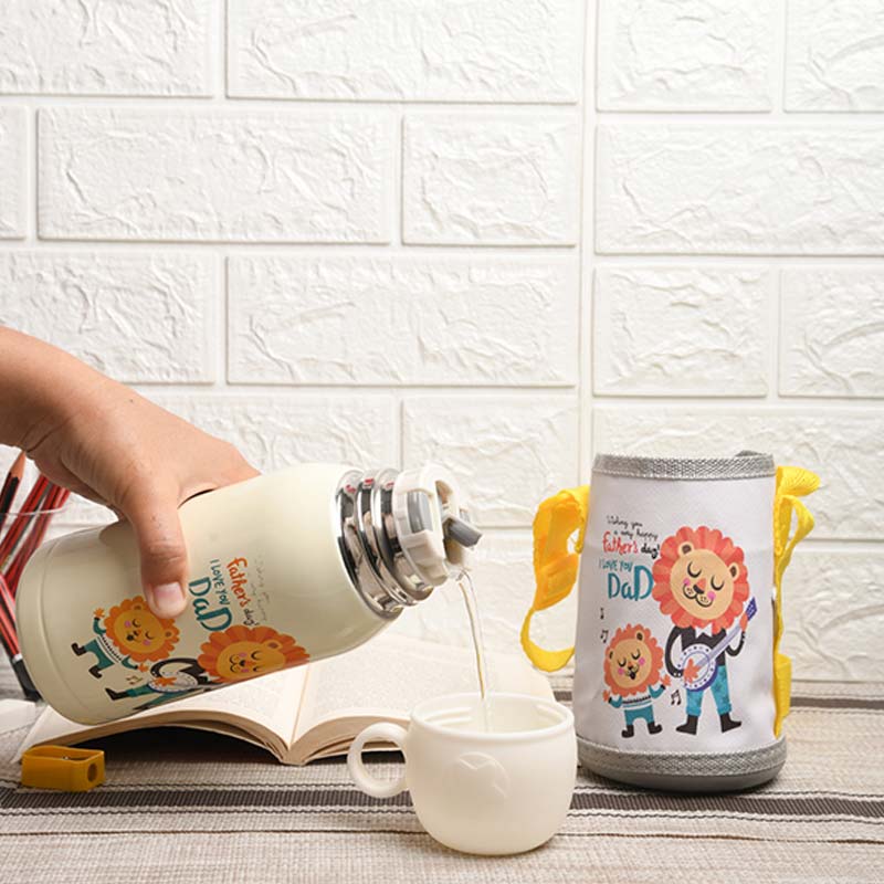 Thermos Flask Vacuum Insulated Stainless Steel Hot & Cold Water Bottle With Bag | 550ML