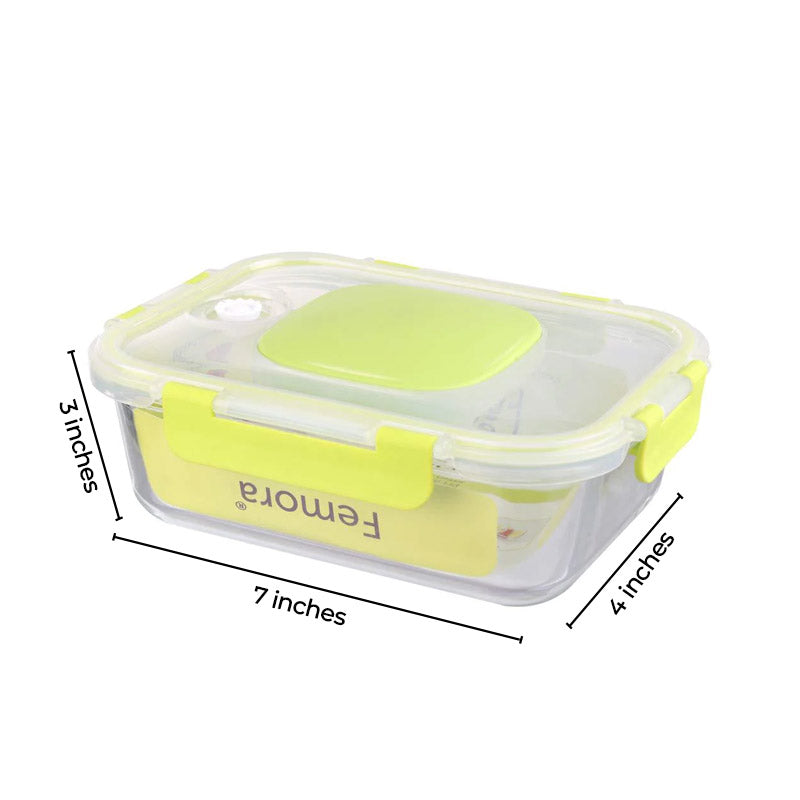 Borosilicate Glass Rectangle Container with Vacuum Pump Lid | 1L