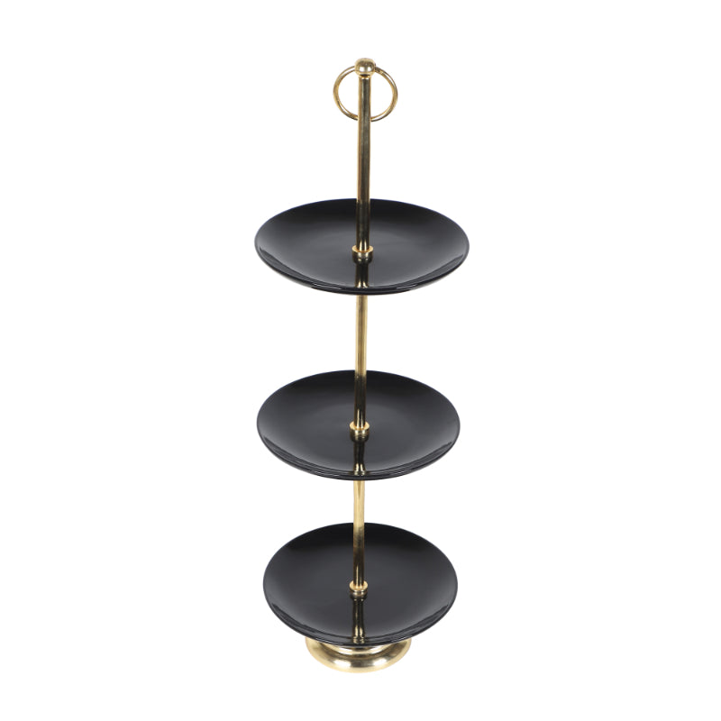 Three Layer Black Ceramic Platter