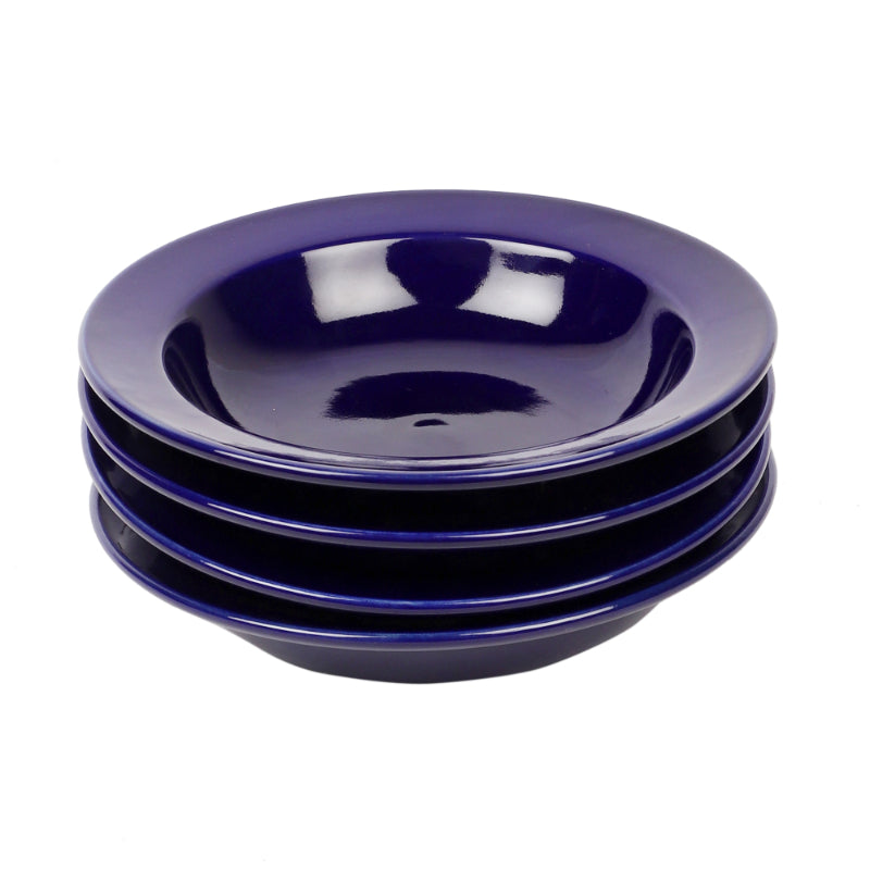 Blue Ceramic Pasta Plate | Set of 4