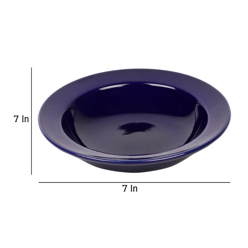 Blue Ceramic Pasta Plate | Set of 4