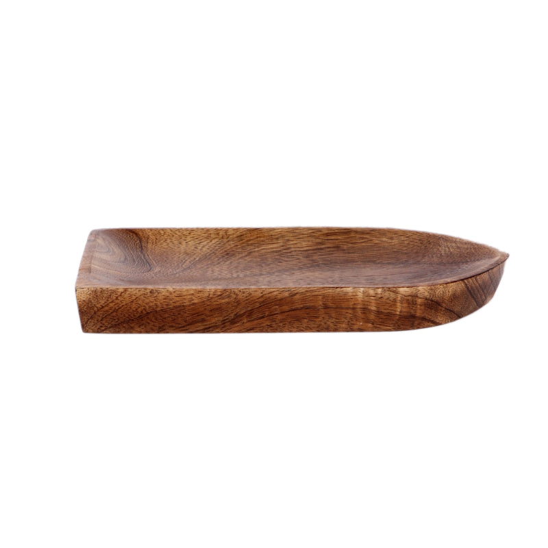 Boat Shape Mangowood Snacks Platter | Set of 9