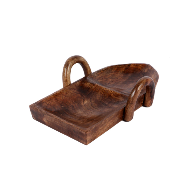 Boat Shape Mangowood Snacks Platter | Set of 9
