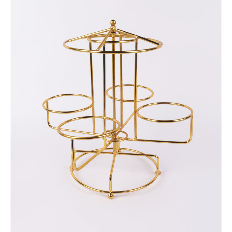 Revolving Merry Go Round Dry Fruits Serving Platter With Jars | 350 ml