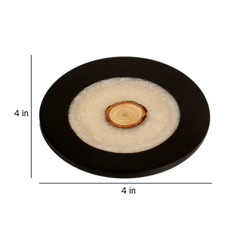 Black & White Resin Coaster | Set of 4