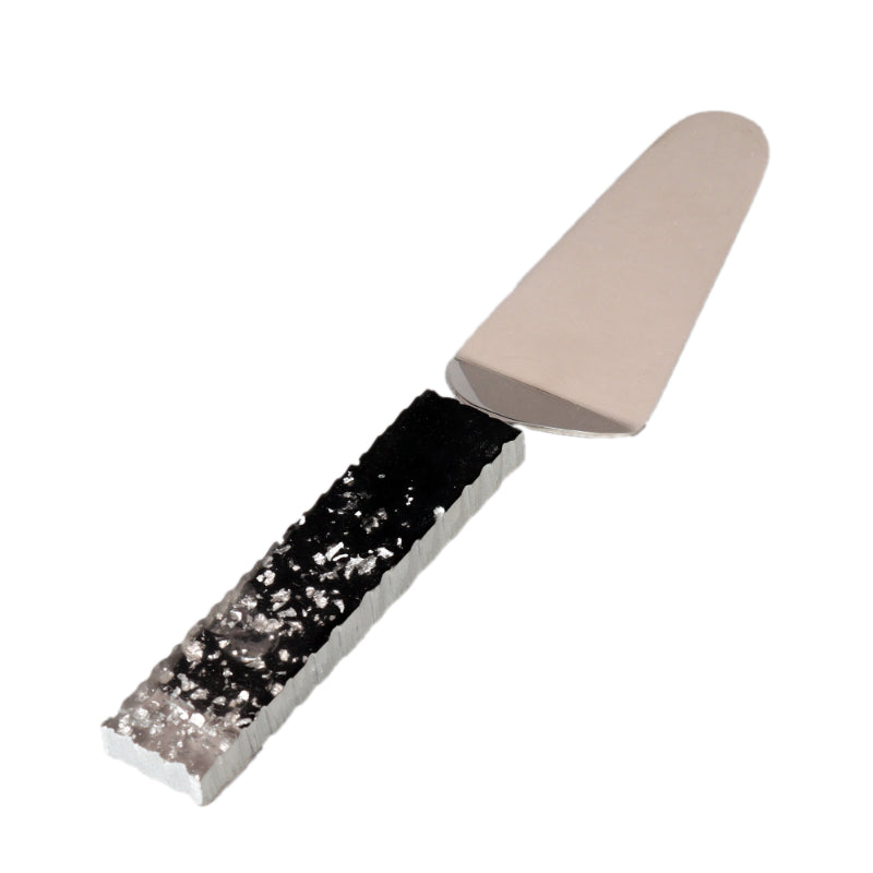 Black & Silver Cake Knife & Servers | Set of 2
