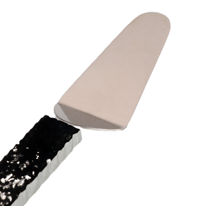 Black & Silver Cake Knife & Servers | Set of 2