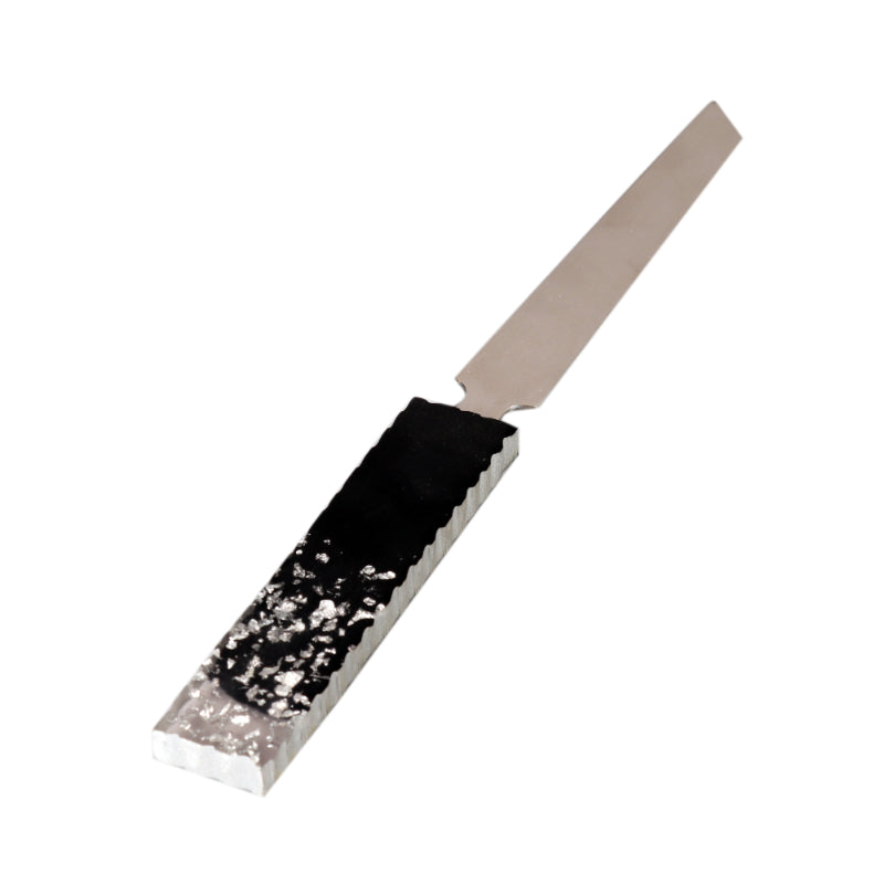 Black & Silver Cake Knife & Servers | Set of 2