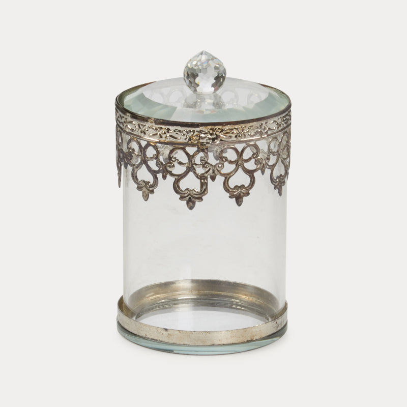 Glass Jar with Crystal Lid