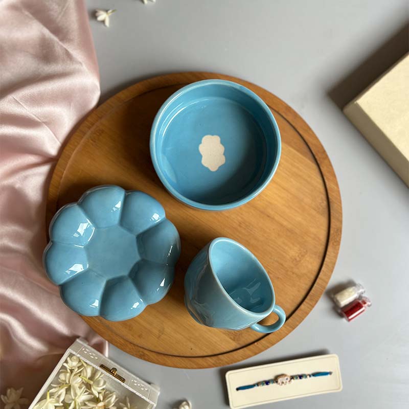 Azure Sky Bliss Rakhi Hamper Basket