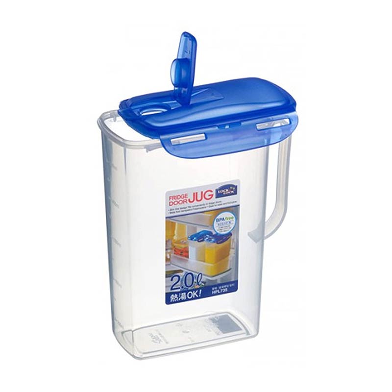 Aqua Plastic Water Jug With Flip Top Lid| 2 Liters