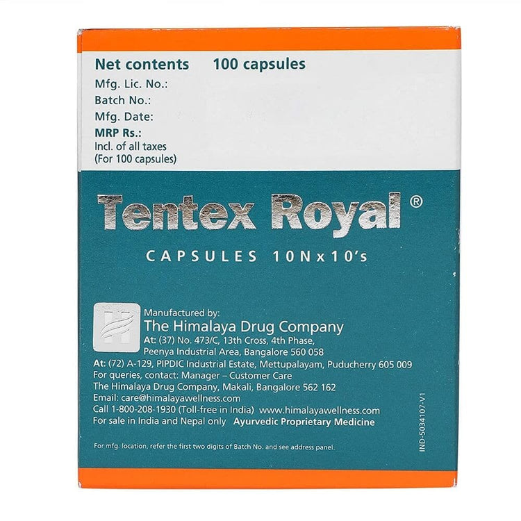 Himalaya Tentex Royal Capsules 100 Tablets