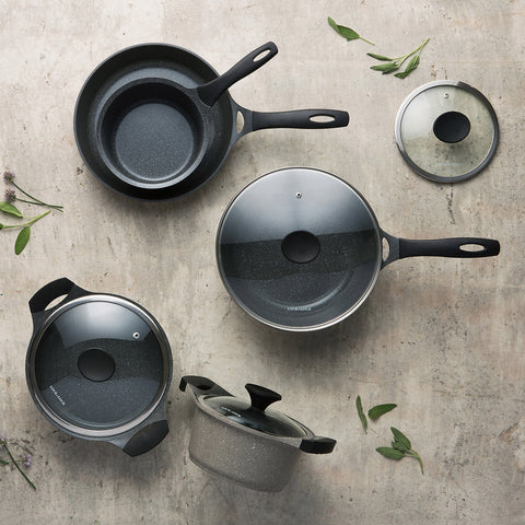 LocknLock Ceramic Marble Coating Stone Grey Fry Pan | Non Toxic | 10 inch