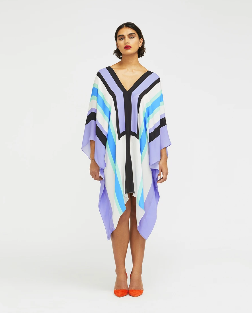 Soft Silk Crepe Kaftan, Women's Short Caftan