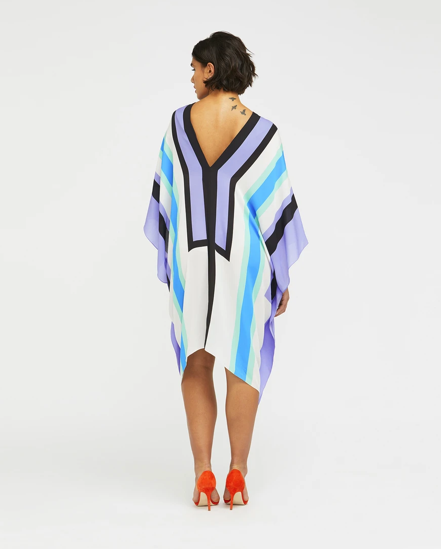 Soft Silk Crepe Kaftan, Women's Short Caftan