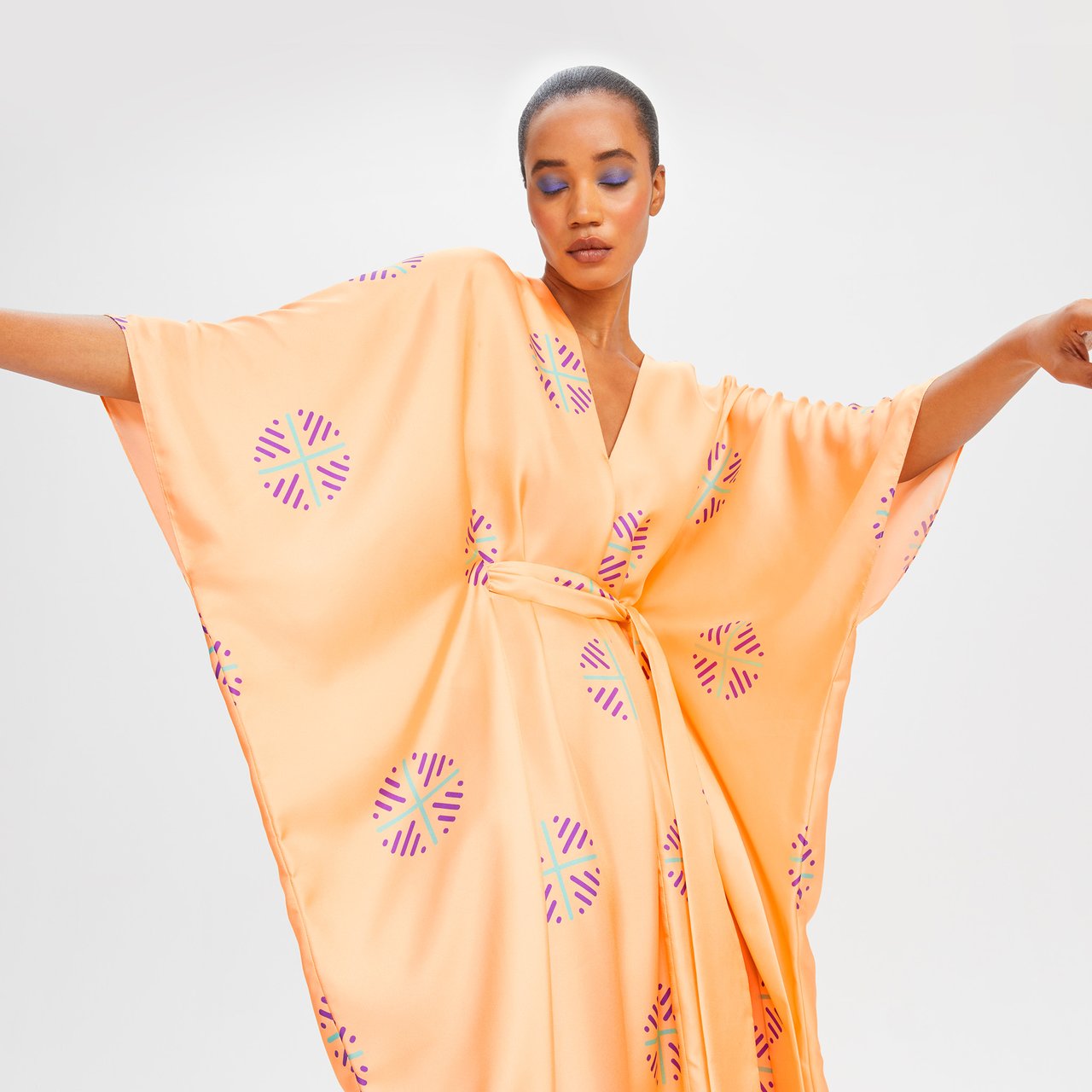 Soft Satin Silk Kaftan, Women's Caftan Dresses