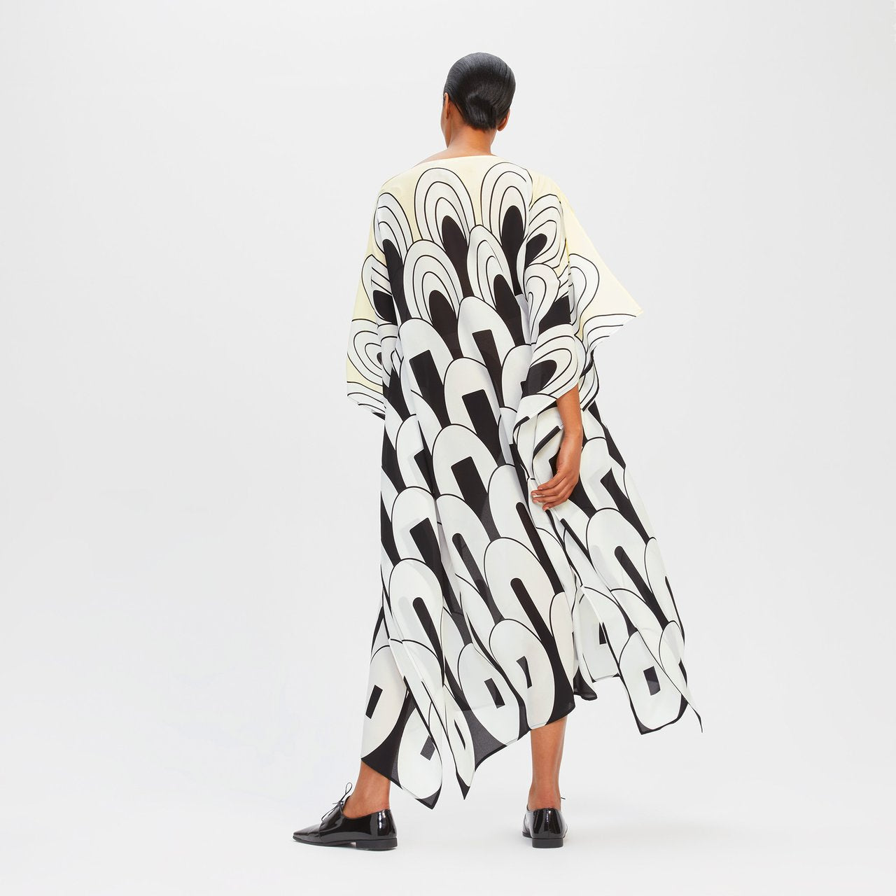 Soft Silk Crepe Kaftan, Party Wear Long Caftan