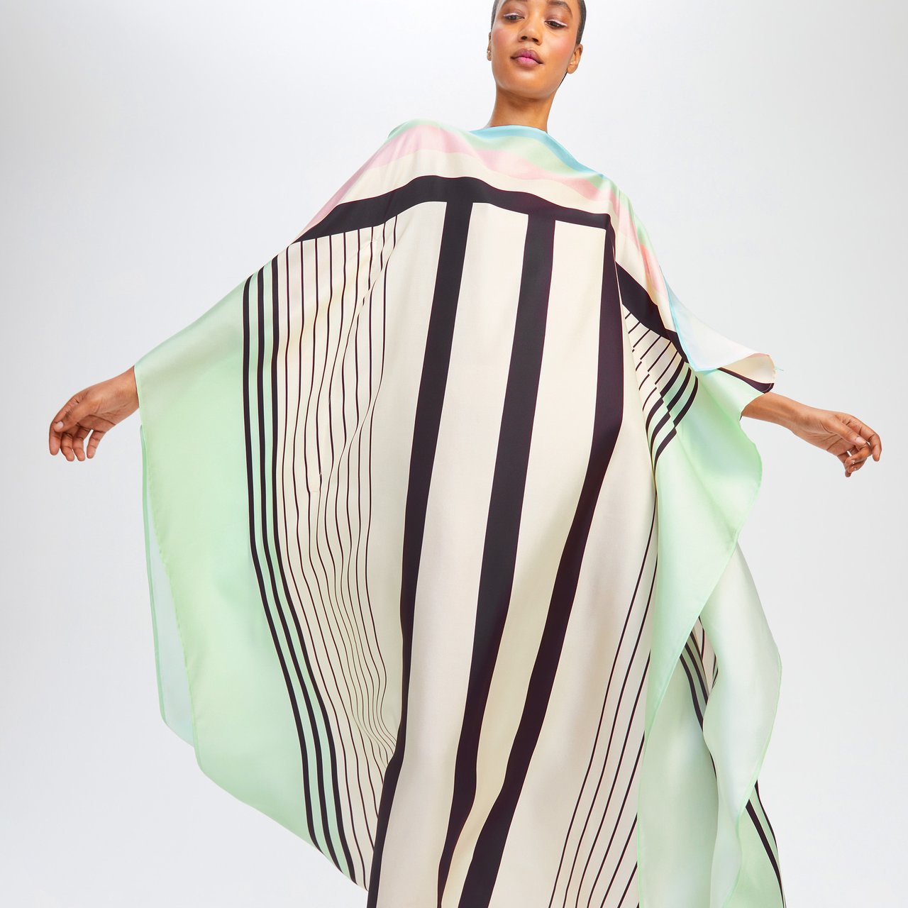 Soft Satin Silk Kaftan, Casual Wear Caftan For Women's