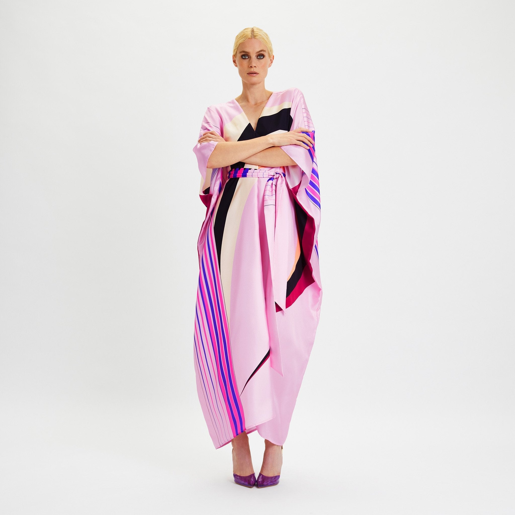 Party Wear Caftan, Soft Satin Silk Long Women's Kaftan