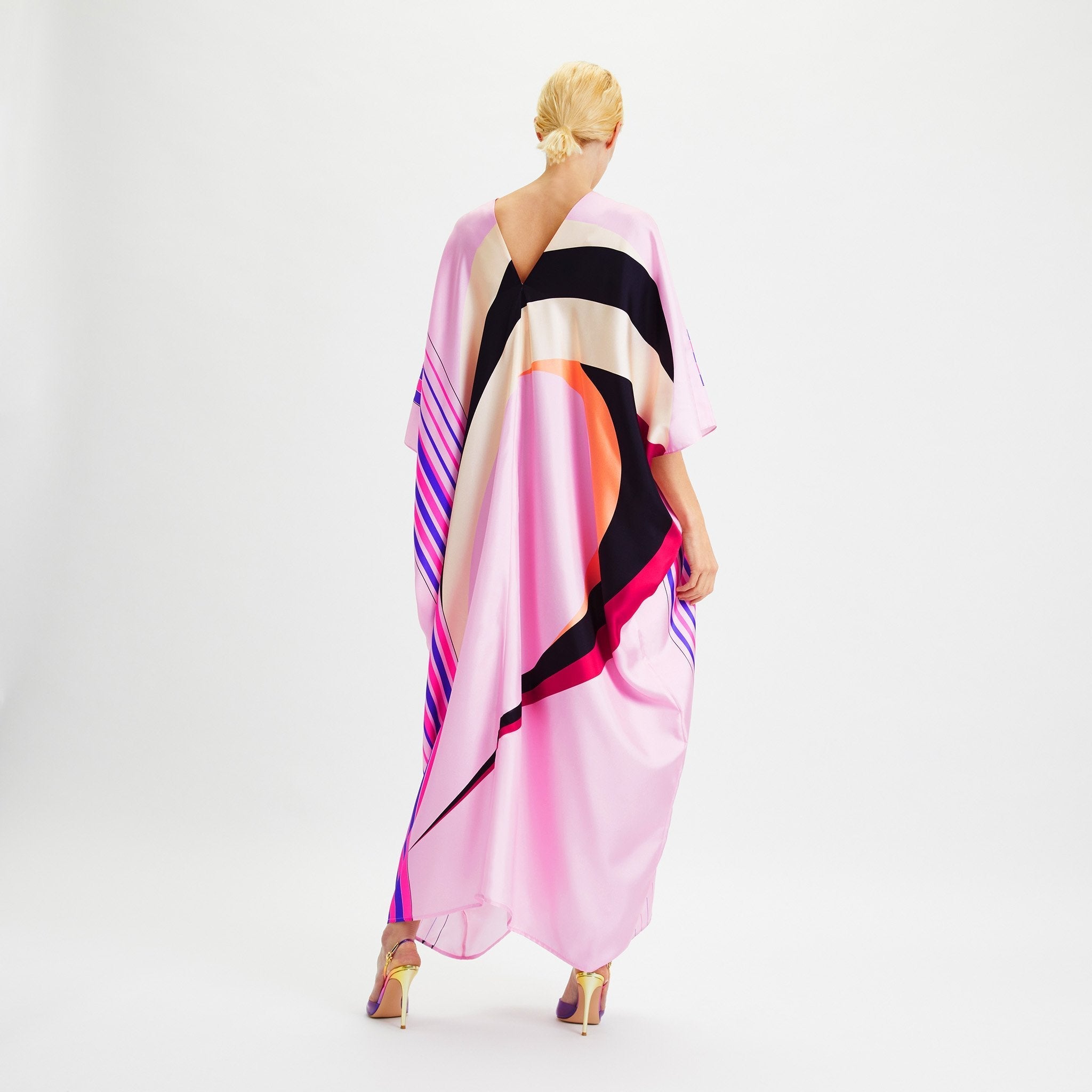Party Wear Caftan, Soft Satin Silk Long Women's Kaftan