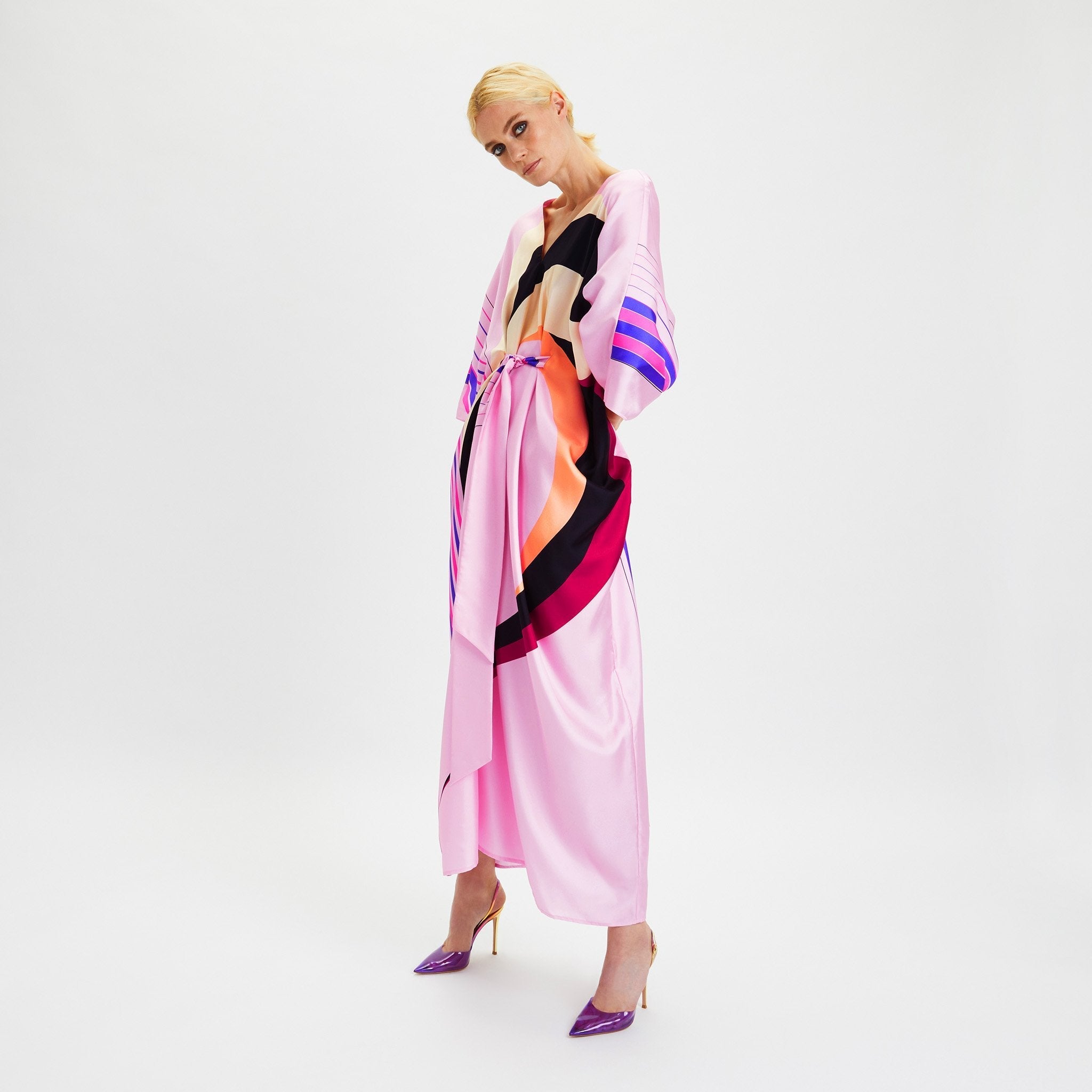 Party Wear Caftan, Soft Satin Silk Long Women's Kaftan