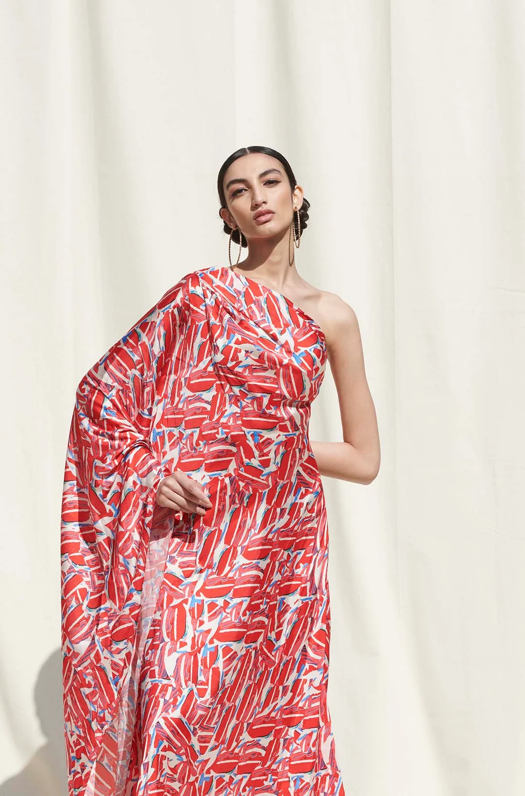 Lux Satin Off Shoulder  Kaftan For Women's