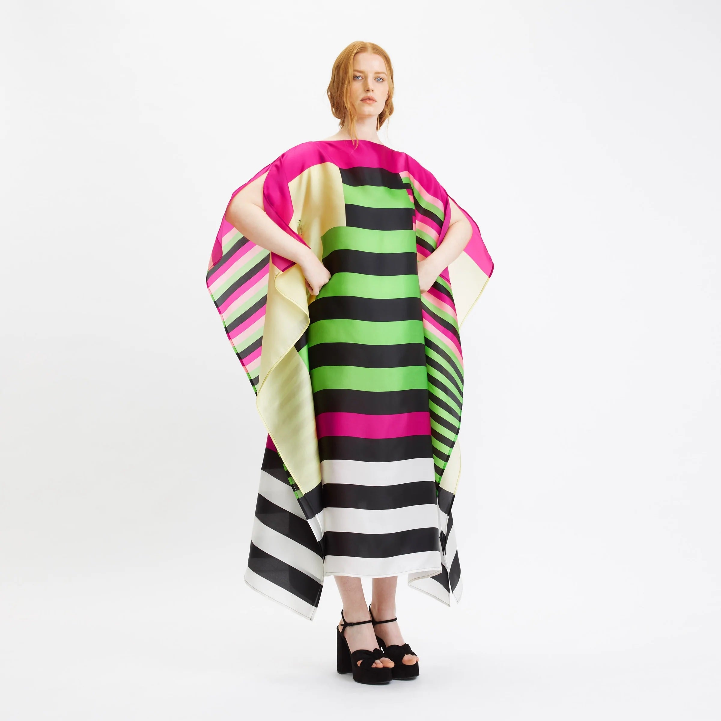 Organza Silk Caftan, Multi Color Kaftan For Women's