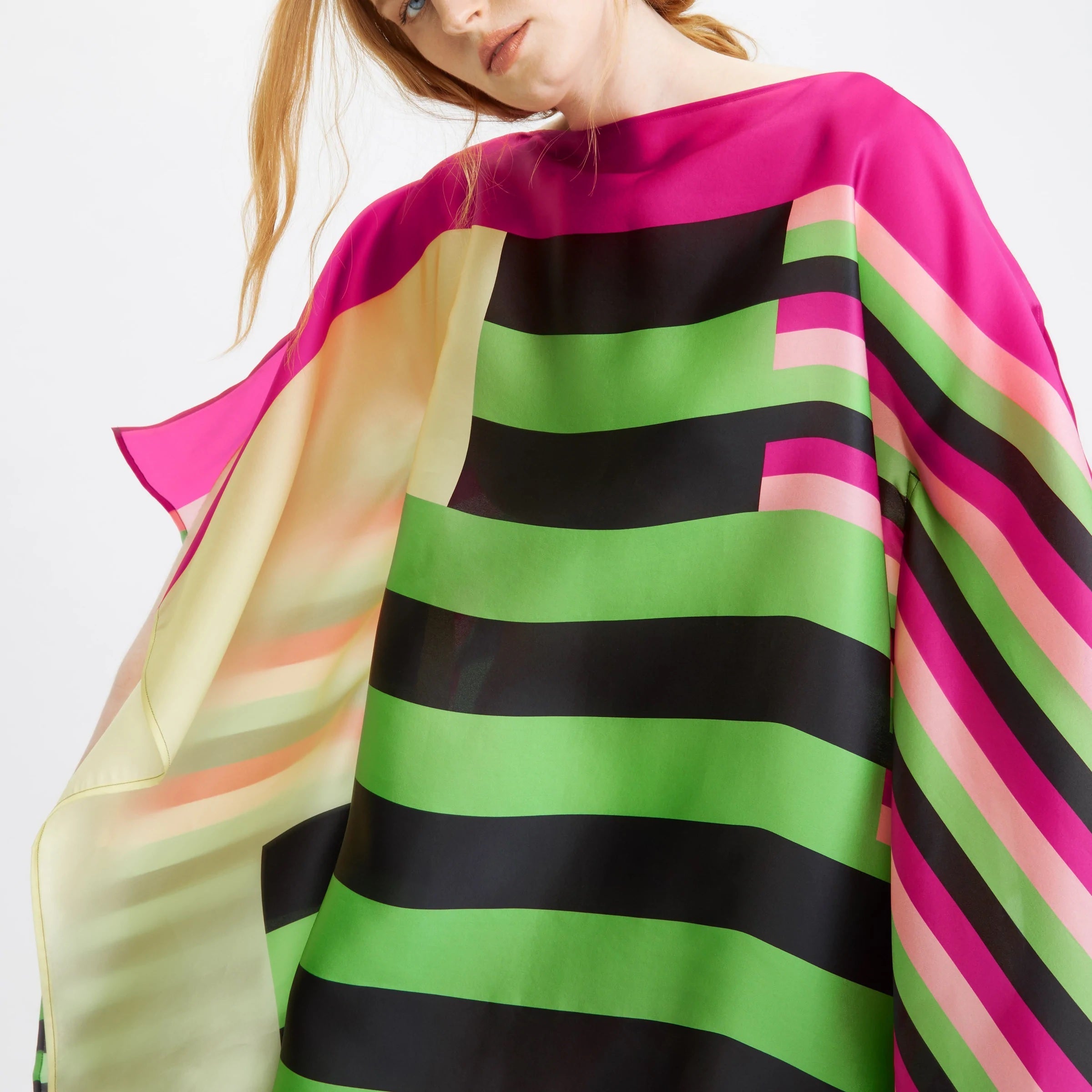 Organza Silk Caftan, Multi Color Kaftan For Women's