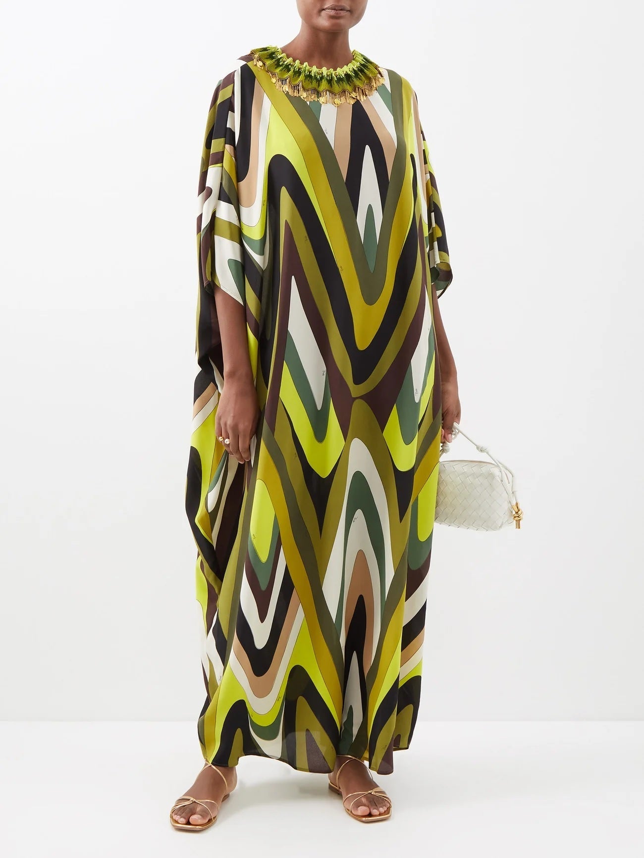 Designer Silk Crepe kaftan, Caftan Gift For Women's