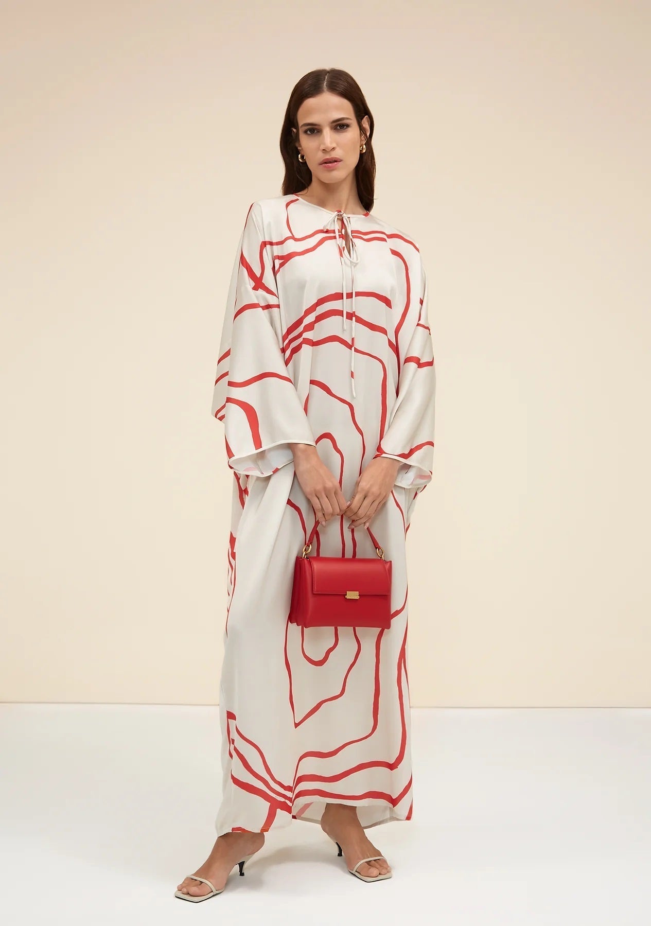 Organza Silk Digital Printed Caftan For Women's Long Kaftan