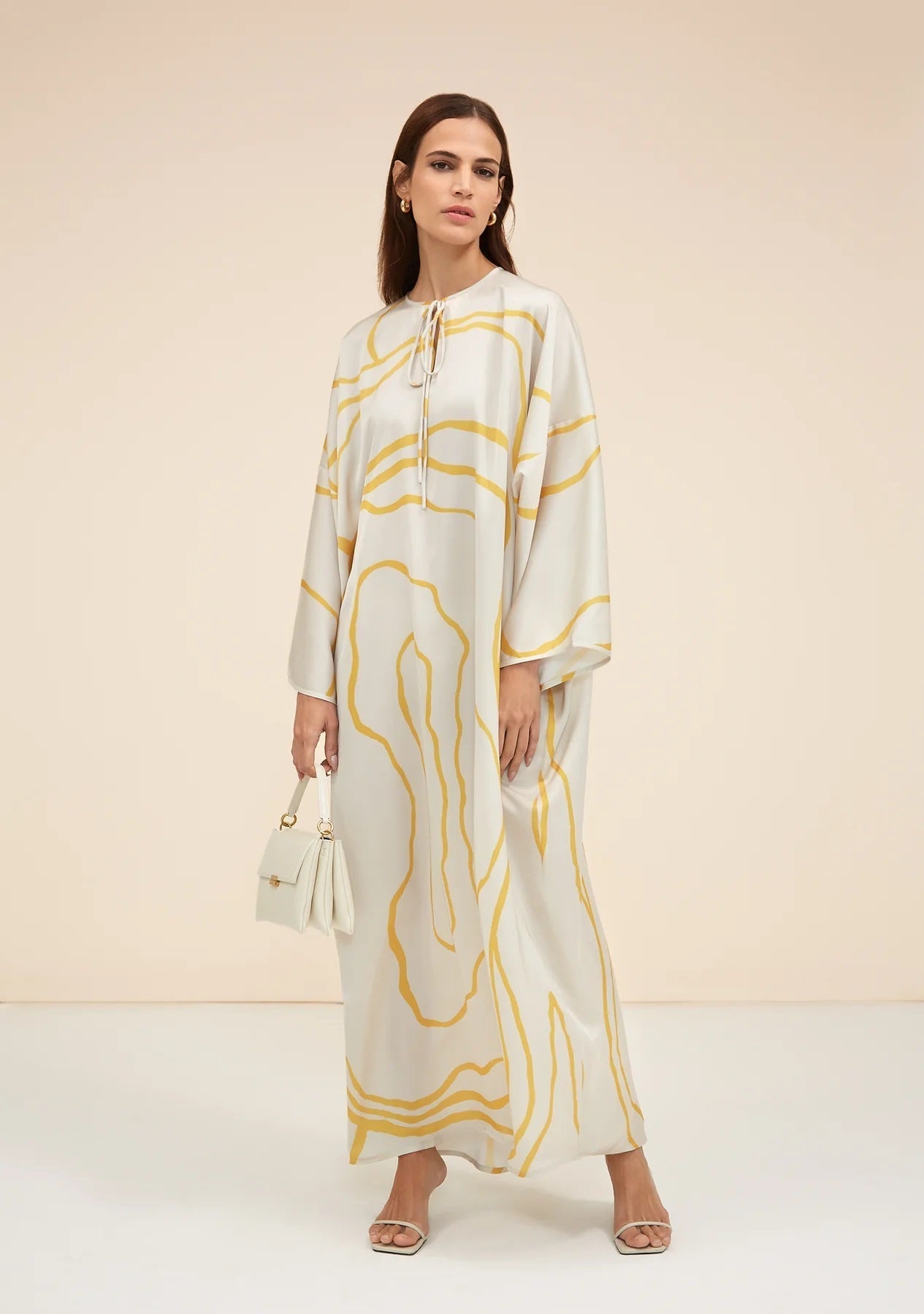 Organza Silk Digital Printed Caftan For Women's Long Kaftan