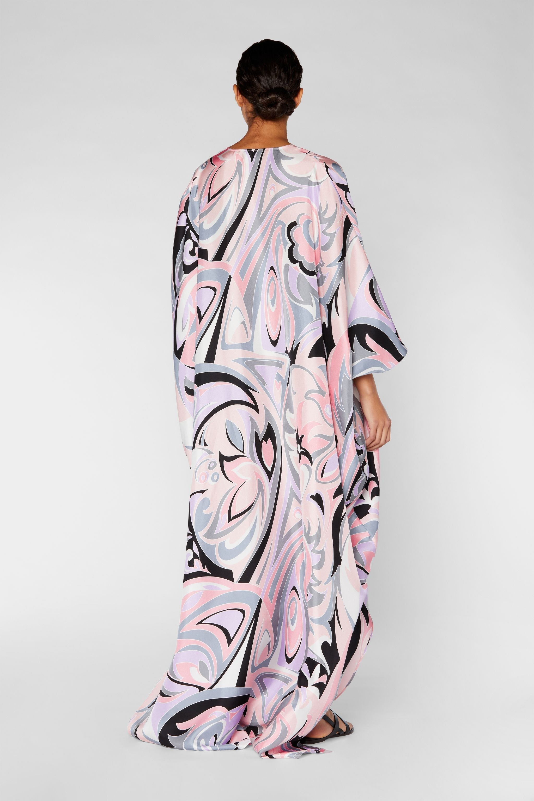 Silk Satin Kaftan For Women's Boho Kaftan Maxi Dress